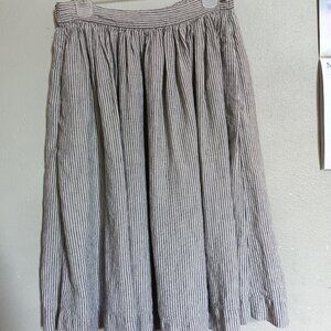 NPL notPERFECTLINEN 1950's City Skirt natural stripes M/L